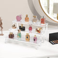 Acrylic Display Risers, 3 Tier Perfume Organizer Stand, Clear Cupcake Stand Holder, Large Shelf Risers for Figures, Dessert Shelves for Party,