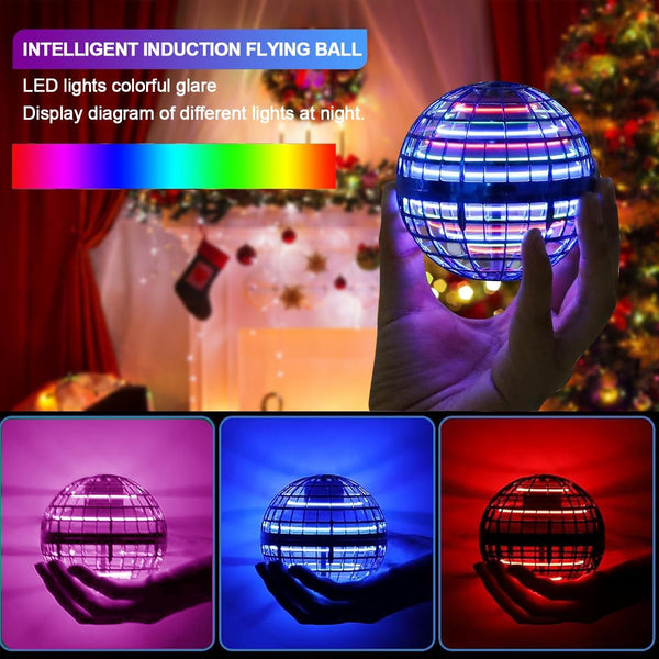 Flying Orb Ball Toy - 2024 Upgraded Magic Flying Orb Toy with LED Light 360Â°Rotating, Boomerang Flying Ball Toys Indoor Outdoor Fun Games, for