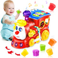 Baby Toys for 1 Year Old Boy Girl Gift Musical Train Baby Toys 6-12 12-18 Months,Early Educational Learning Montessori Kids Toys with Blocks/Light