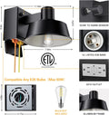 Porch Lights with Outlet, Dusk to Dawn Outdoor Light with Built-In GFCI Outlet, Waterproof Anti-Rust Lantern for Front Door, Garage