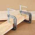 Olympia Tools Heavy Duty Cast Iron C-Clamps with 2-Inch Jaw Opening and 1-Inch Throat, 6 Pack
