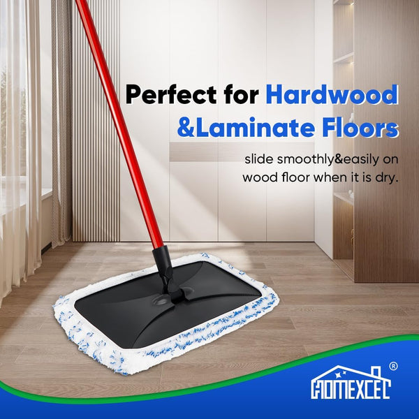 HOMEXCEL Reusable Microfiber Mop Pads Compatible with O-Cedar Hardwood Floor'N More Microfiber Mop-Mop Head Pads Refills for Wet and Dry Use-2 Pack