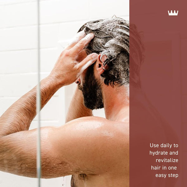 Cremo Bourbon & Oak 2 in 1 Shampoo & Conditioner for Men, a Sophisticated Blend of Distillers Spice, Fine Bourbon and White Oak, 16 Fl Oz