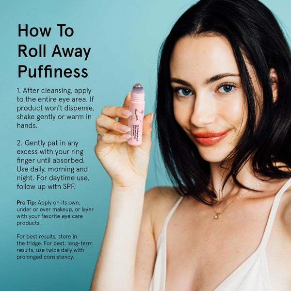Grace & Stella under Eye Brightener Roller - Retinol & Caffeine Eye Serum for Puffiness, Dark Circles, Fine Lines & Wrinkles - Hydrating &