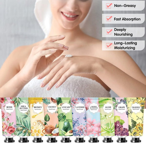 74 Pack Hand Cream Gift Set for Women and Girls,Mothers Day Gifts Bulk,Teacher Appreciation Gifts,Nurses Gifts,Natural Plant Hand Lotion for Dry