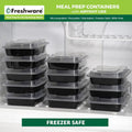 Freshware Meal Prep Containers [50 Pack] 1 Compartment Food Storage Containers with Lids, Bento Box, BPA Free, Stackable,