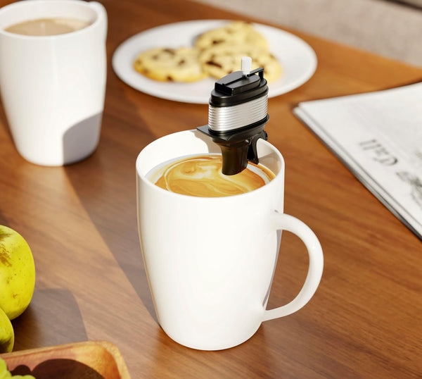 The Motor Mixer by HMC - Novelty Boat Motor Coffee Mixer Wind-Up Outboard Mini Boat Motor Stirrer Toy Beverage Works with Cups, Mugs, & Glasses -