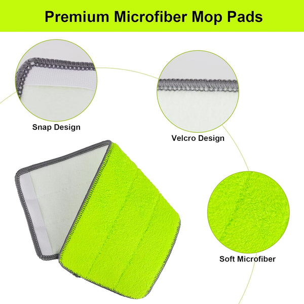 Replacement Microfiber Mop Pads for Libman Rinse 'N Wring Mop and Bucket System, Washable Reusable Wet & Dry Cleaning Refill Head for