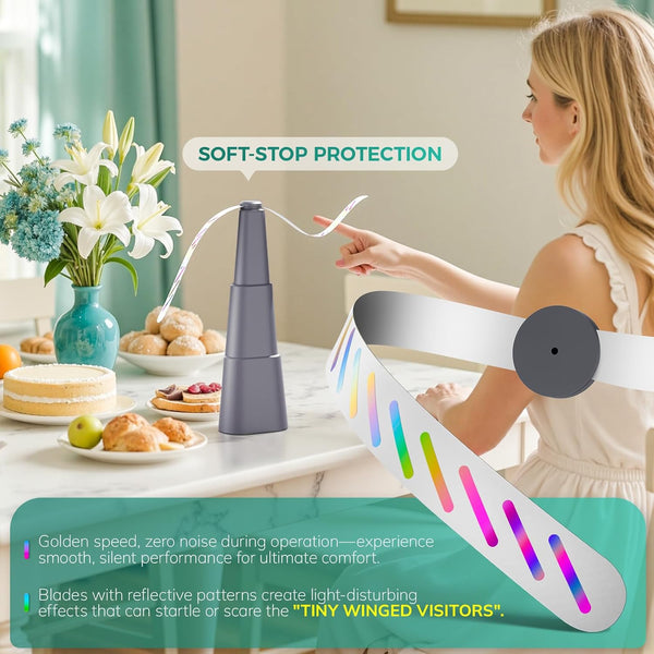 Portable Battery Powered Food Fans for Tables up to 15 Hours Working Time, 2-Pack Indoor Outdoor Mute Food Fan with Hook, Tabletop Fan for Home