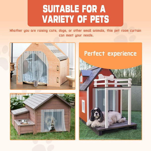 Dog Door Replacement Flaps, Doghouse or Kennel Door Flap, Pet Products and Supplies?Safe Plastic Vinyl Strip for DIY Doghouse or Cat Door (7.9 in