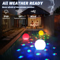 Rechargeable Floating Pool Lights, 6 Inch Light up Pool Balls with Underwater Lights Show, Color Changing LED Pool Light That Float, IP68