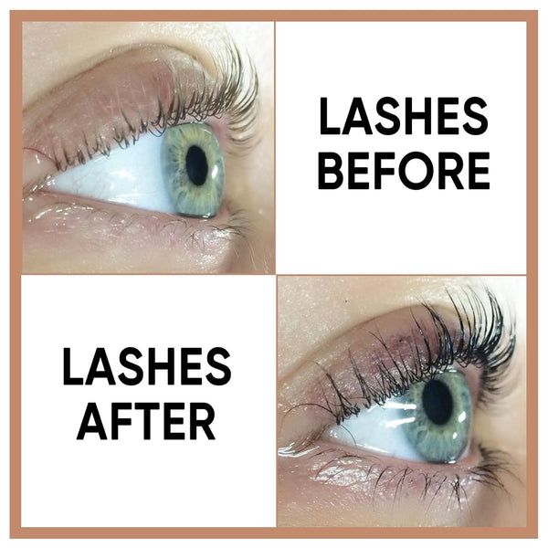 Lash Color Kit Instant Black Eyelash Color 8ml Easy to Use with Natural Results for Beginner Salon Beauty A-without eye patch