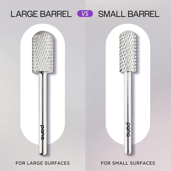 PANA 3/32" Large Smooth round Top Safety Carbide Nail Drill Bit for Gel Polish & Acrylic Removal Nail Salon Manicure Pedicure Electric File Tools