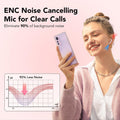 Wireless Earbuds, Bluetooth Headphones 5.3, 50H Playtime LED Display Deep Bass Ear Buds with 4 ENC Noise Cancelling Mic, IP7 Waterproof In-Ear