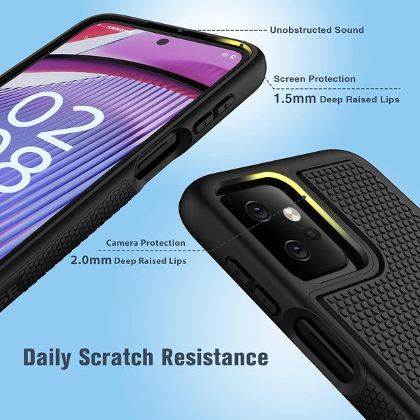 FNTCASE for Motorola Moto G-Power-5G 2023 Case: Moto G 5G 2023 Case Dual Layer Shockproof Protective Textured Design Cell Phone Cover Heavy Duty