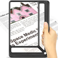 5X Full Page Magnifying Glass for Reading, Lightweight Rectangular Magnifier Provides Large Book Page Viewing Area, Upgraded Handheld Magnifier