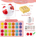 Easter Egg Matching Game for Toddlers - Educational Color & Shape Recognition Toy, 12-Piece Set | Easter Basket Stuffers for Kids