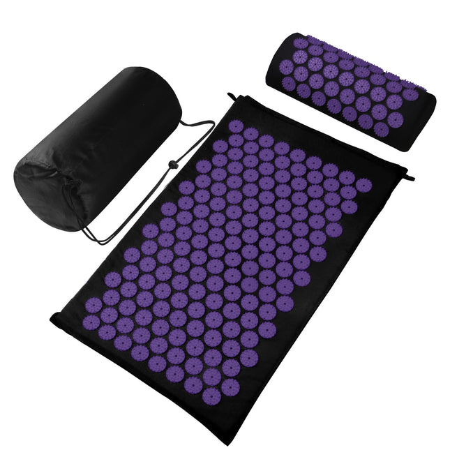 Acupressure Mat Set, Acupuncture Point Massage Pillow, Relieving Neck and Back Pain, Muscle Relaxation and Stress Reduct