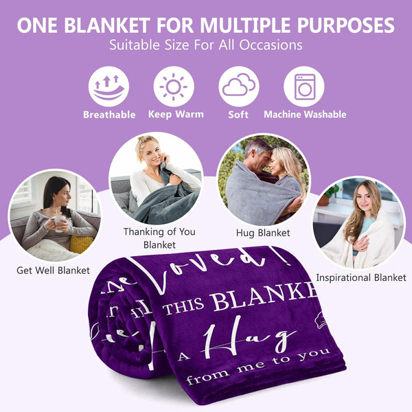 Get Well Gifts for Women after Surgery - Hug Blanket - Thinking of You Gift for Mom Friend Sister - Feel Better Inspirational Gifts for Women -