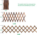 Avalution Extensible Natural Garden Wooden Fence Lattice Frame Plant Support Frame Natural Wooden Lattice Frame for Cucumber Climbing Plant Vines