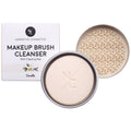 Solid Makeup Brush Cleanser Soap with Silicone Cleaning Pad, Cleans Natural & Synthetic Brushes, Vegan, Cruelty-Free, Natural Ingredients, Vanilla