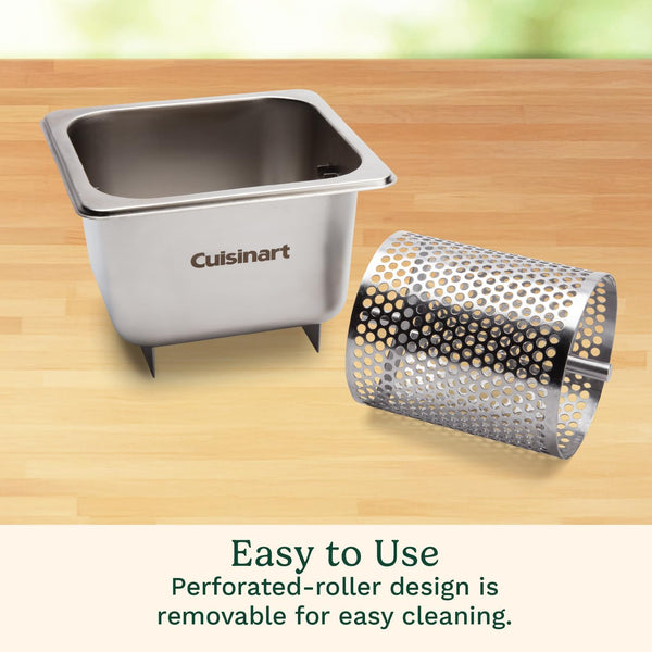 Cuisinart Stainless Steel Butter Wheel, Raised Bottom Butter Roller for Griddle for Golden Crust and Even Spread, Kitchen Grill Accessory for