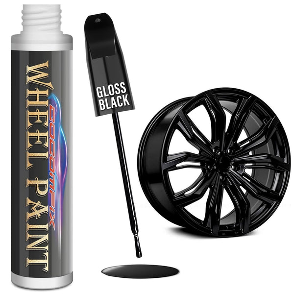 cocomfix Gloss Black Rim Touch Up Paint, Rim Paint Pen, Car Wheel Scratch Repair Kit for Curb Rash & Scratches, Universal Gloss Black Enamel paint