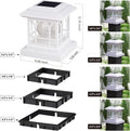 Solar Post Cap Lights, Warm White & RGB Automatic Cycling, Cracked Glass Bulb, 20 Lumens Lp65 Waterproof Fit 3.6X3.6 4X4 4.5X4.5 5X5 Wood Fence