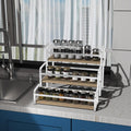 Spice Rack Organizer for Countertop , 3-Tier Spice Storage Holder with Magnetic Connetion for Kitchen , Durable Syrup Rack with Fall Protection