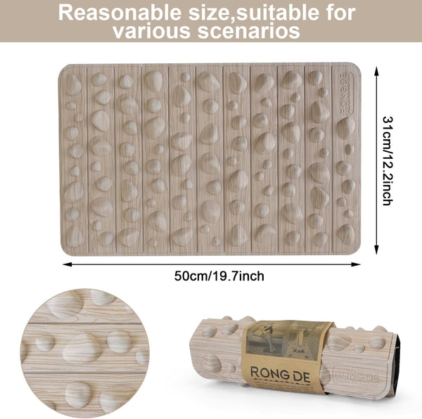 Foot Acupressure Mat and File, Foot Massage Mat anti Fatigue Standing Desk Office Reflexology for Bathroom Offic Yoga Travel Acupressure Tool