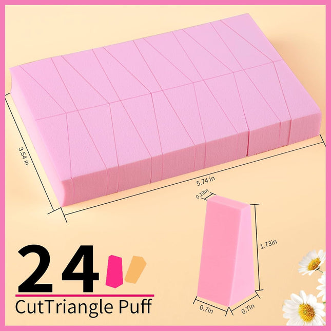 Teenitor 48 Pieces Makeup Sponges For Foundation, Latex Free Small Wedge Shaped Sponge Applicator For Liquid Cream Found