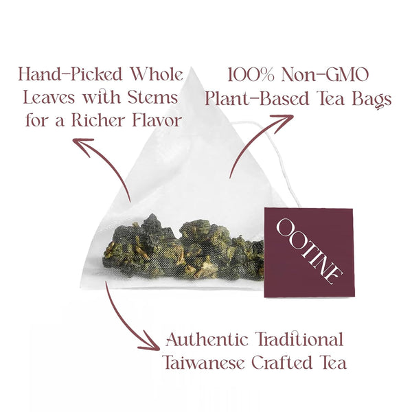OOTINE | Taiwan Oolong Tea Sampler (3 Flavors, 9 Sachets) | Floral, Fruity & Toasted Notes | Whole Leaves in Plant-Based Pyramid Sachets | Coffee