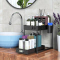 Under Sink Organizers and Storage, 2 Pack Large Capacity Heavy Load Pull-Out under Sink Shelves with Sliding Drawer for Kitchen and Bathroom,