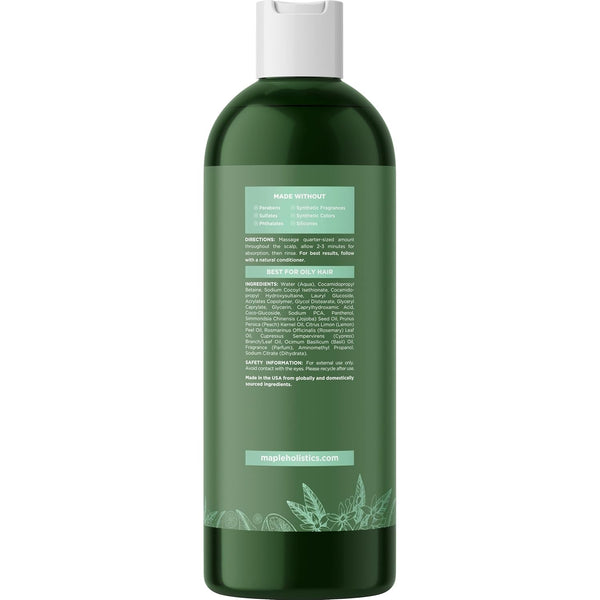 Clarifying Shampoo for Build up and Oily Hair - Deep Cleansing Shampoo with Rosemary - Refreshing Lemon for Greasy Hair & Jojoba Oil for Scalp