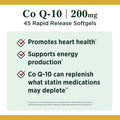 Nature'S Bounty Coq10, Heart Health and Healthy Aging, Dietary Supplement, 200Mg, 45 Rapid Release Softgels