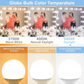 Hansang Vanity Light Bulb 5000K Daylight 8 Pack G25 LED Globe Light Bulb for Bathroom Vanity Mirror Decorative,E26 Medium Base, 5W 60W