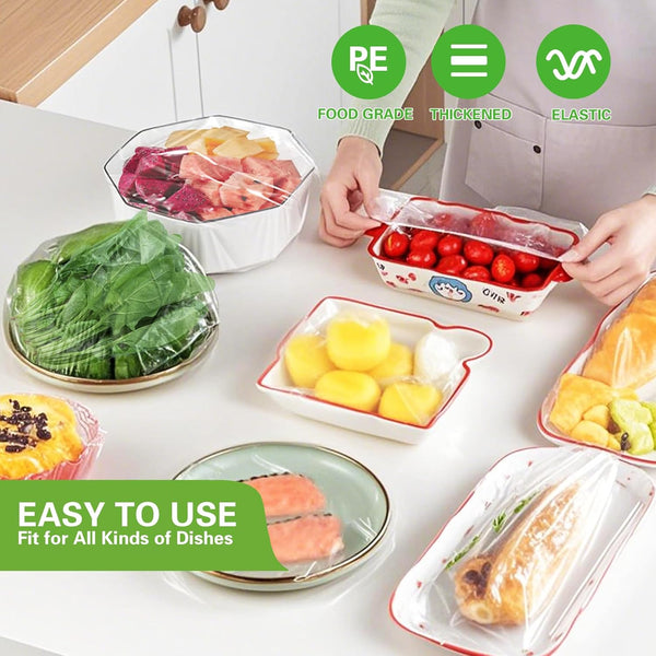 Plastic Bowl Covers for Bread Proofing, Thickened Transparent Fits Bowls up to 10", Shower Caps for Sourdough Bread