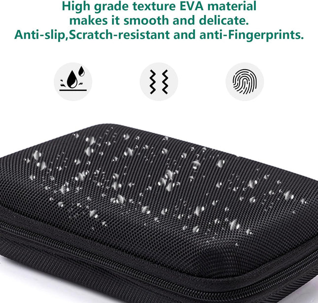 External Hard Drive Portable Carrying Case Digital Gadget Case Waterproof Black