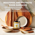 Premium Cutting Board Finish Wax - Natural Beeswax and Carnauba Wax - Enriched with Lemon & Orange Oils - for Wood Butcher Blocks, Wooden Bowls,