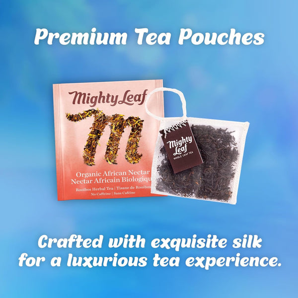 Mighty Leaf Tea Bags Spring Sampler Assortment (40 Silk Bags) Organic (8 Flavors), Tropical, Chamomile Citrus, Earl Grey, Vanilla Bean, White