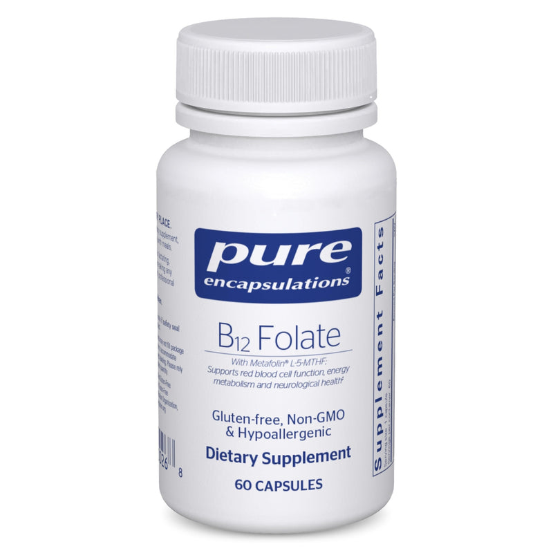 Pure Encapsulations B12 Folate - Energy Supplement to Support Nerves, Energy Metabolism & Cognitive Support* - with Vitamin B Folate as Metafolin