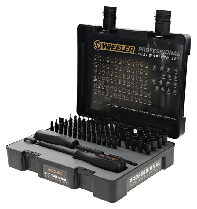Wheeler Engineering 100-Piece Professional Screwdriver Set with Durable Construction and Storage Case for Gunsmithing an