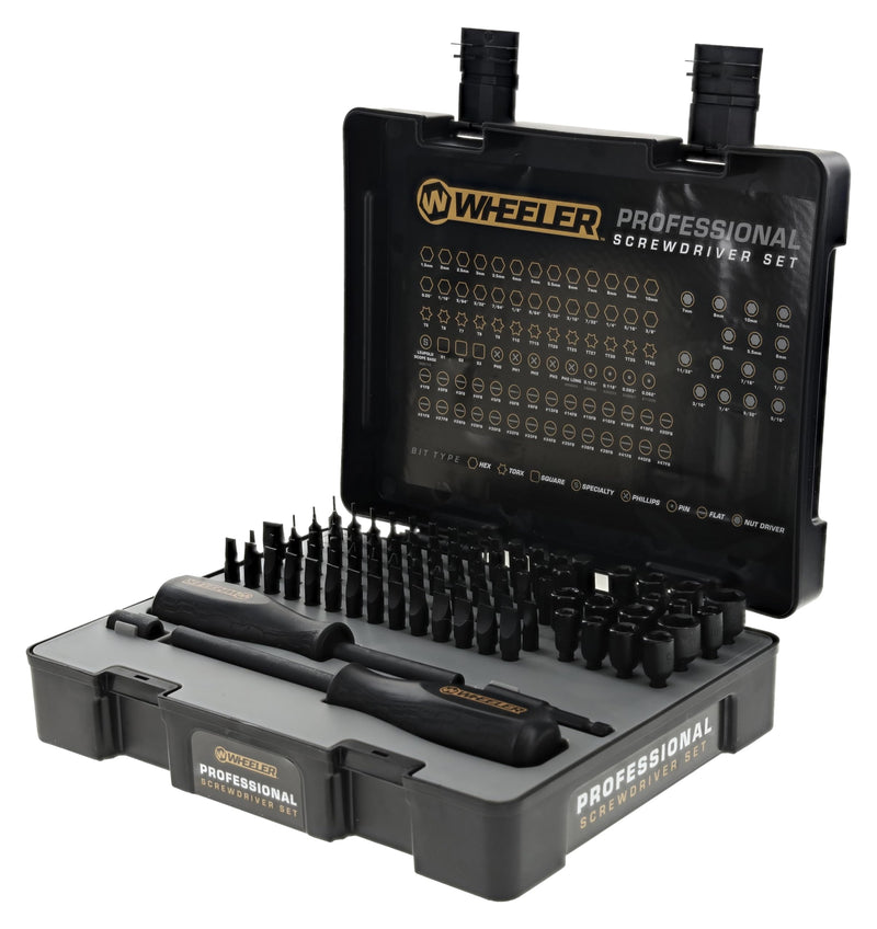Wheeler Engineering 100-Piece Professional Screwdriver Set with Durable Construction and Storage Case for Gunsmithing and Maintenance