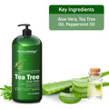 New York Biology Tea Tree Body Wash for Men and Women - Moisturizing Body Wash Helps Soothe Itchy Skin, Jock Itch, Athletes Foot, Nail Fungus,