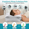 Cervical Neck Pillow for Pain Relief - Ergonomic Side Sleeper Pillow for Neck Support, Cooling Memory Foam Pillows for Sleeping, Contour Pillow