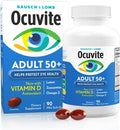 Ocuvite Adult 50+ Eye Vitamins and Mineral Supplements with Lutein, Zeaxanthin and Omega-3 from Bausch + Lomb 90 Soft Gels