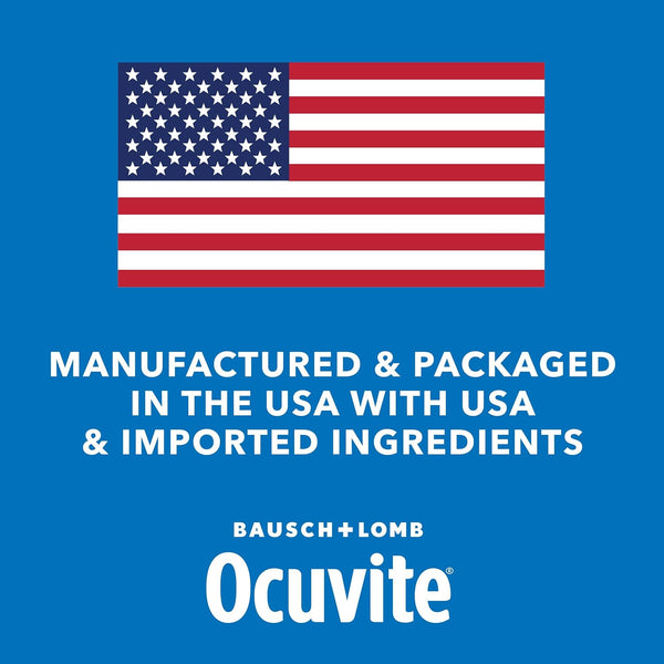 Ocuvite Adult 50+ Eye Vitamins and Mineral Supplements with Lutein, Zeaxanthin and Omega-3 from Bausch + Lomb 90 Soft Gels