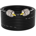 RG58 Coaxial Cable 49.2Ft, CB Coax Cable, UHF PL259 Male to Male Coaxial 50 Ohm Coax Low Loss for HF VHF CB Radio, Ham Radio, SWR Meter, Scanner,