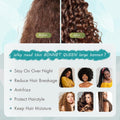 BONNET QUEEN Satin Bonnet Cool Breathable Single Layer Silk Bonnet for Sleeping Women Hair Bonnet Night Sleep Cap Scarf Wrap for Curly Hair with
