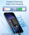 Type C Charger Fast Charging,2Pack 25W Super Fast USB C Charger Block with 6Ft USB C Cable Compatible with Samsung Galaxy S24